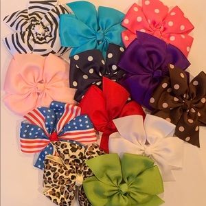 Hair bows baby toddler girls alligator 12